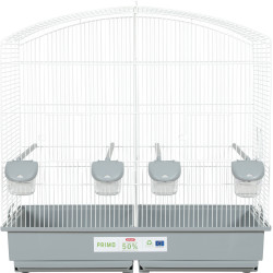 zolux Cage Familly blanche gris 70 x 40 x 70cm de hauteur pour oiseaux Cages oiseaux