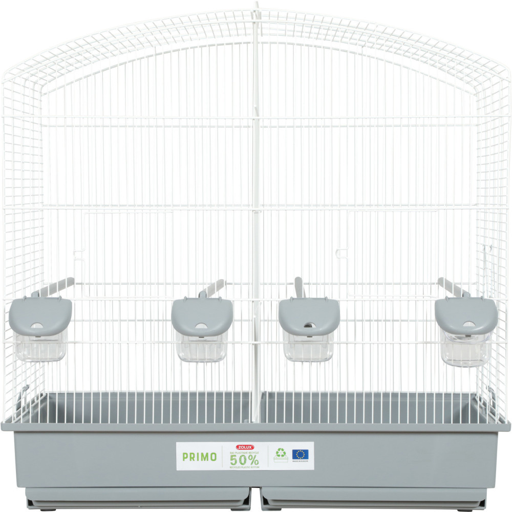 Cage Familly blanche gris 70 x 40 x 70cm de hauteur pour oiseaux zolux