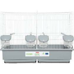 zolux Cage primo 57 blanche et grise 57 x 31 x 41 cm pour oiseaux Cages oiseaux