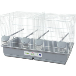 zolux Cage primo 67 blanche et grise D 71.5 x 33.5 x 41 cm pour oiseaux. Cages oiseaux