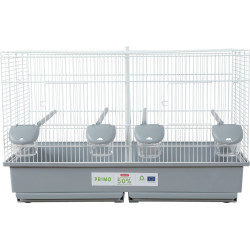 zolux Cage primo 67 blanche et grise D 71.5 x 33.5 x 41 cm pour oiseaux. Cages oiseaux