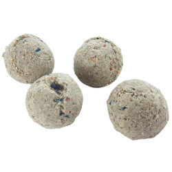 ZO-172105 zolux 4 bolas de grasa de ave de 90 g para todas las estaciones Bola de comida para pájaros