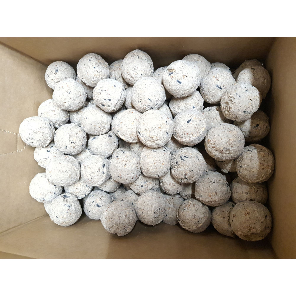 ZO-172106 zolux 100 bolas de grasa de 90 gr para aves de todas las estaciones Bola de comida para pájaros
