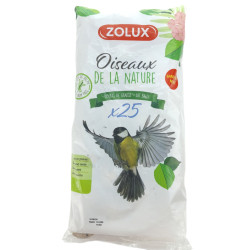 zolux 25 Boules de graisse de 90 gr donc 2.25 kg toutes saisons pour oiseaux Boule de nourriture oiseaux