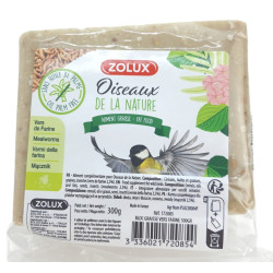 zolux Blocchetto di grasso di vermi 300 gr per gli uccelli della natura. ZO-172085 cibo per insetti