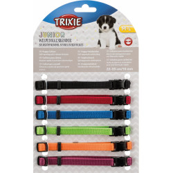 6 halsbanden M-L 22 tot 35 cm x 10 mm voor puppies. verschillende kleuren animallparadise AP-TR-15555 Puppy halsband