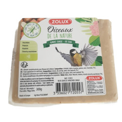 Zolux Bloc de graisse arachides 300 gr pour oiseaux de la nature. Nourriture