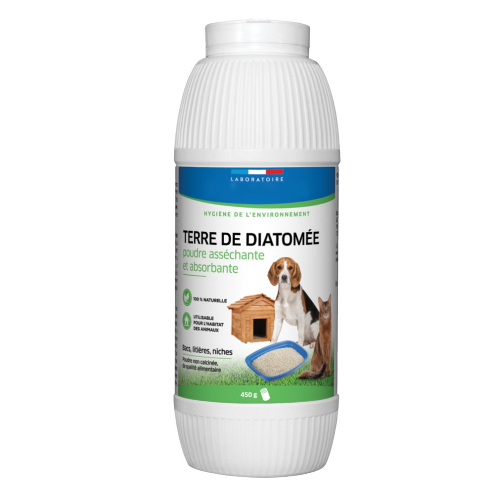 animallparadise Diatomaceous earth 450 g, drying, absorbing for litter box, cat and dog house Litter deodorizer