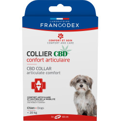 CBD-halsband voor gewrichtscomfort voor honden tot 20 kg. Francodex FR-175418 Anti-Stress