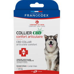 CBD-halsband voor gewrichtscomfort voor honden van meer dan 20 kg. Francodex FR-175419 Anti-Stress
