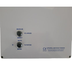 Interplast Electrical boxes for pool filtration plus 100w spotlight Coffret electrique