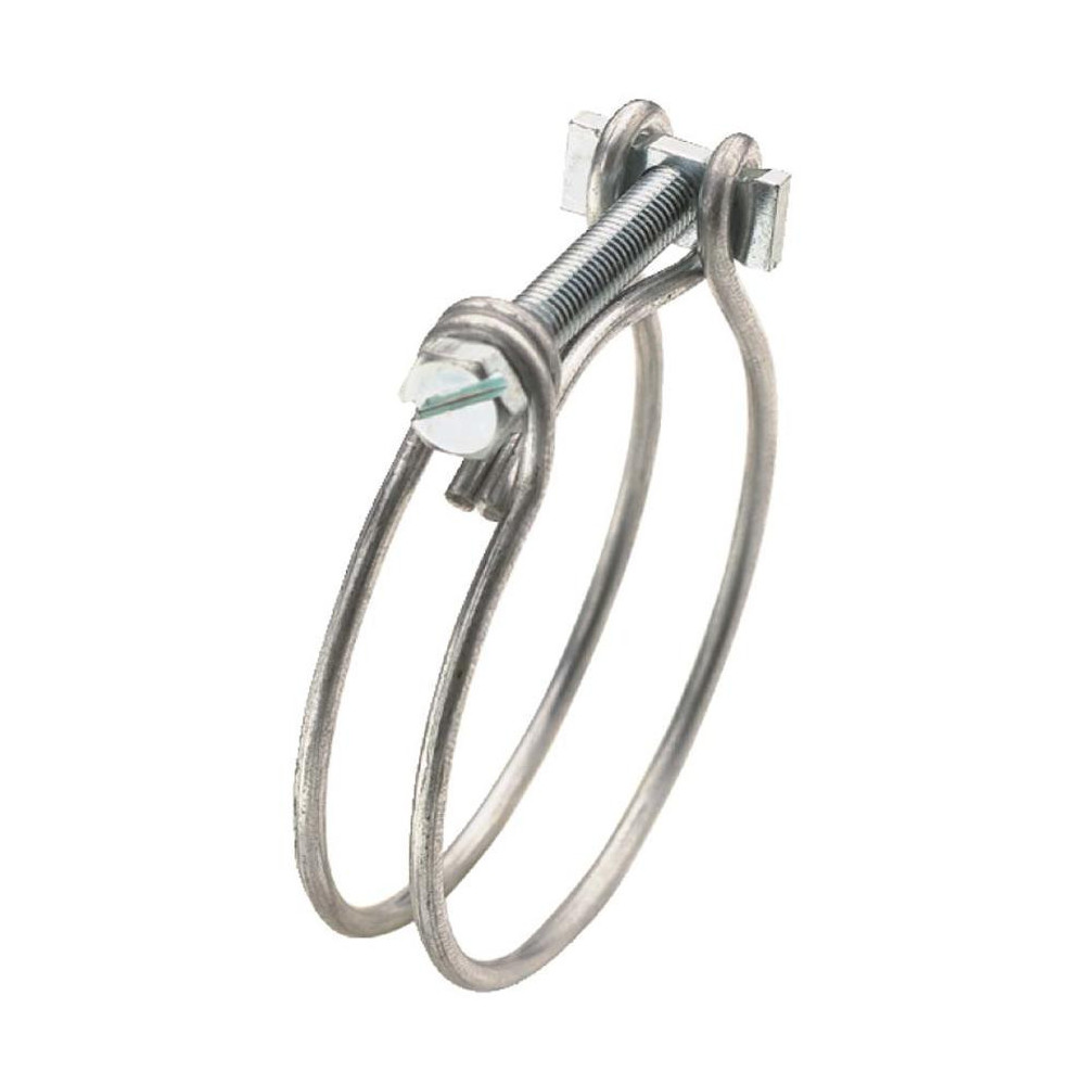 jardiboutique Ø 21.5 to 25 mm double wire clamp with screw ZINCED STEEL garden hose connection