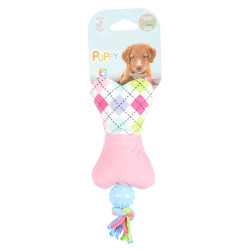 Pequeno brinquedo de pelúcia de osso rosa TPR 19 cm cachorro AP-ZO-480129 ROS Peluche para cães
