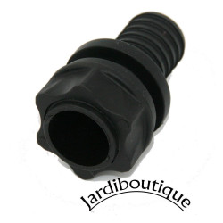 jardiboutique Straight fitting + nut + gasket - wall feedthrough - for 19 mm pipe PVC Wall Passage