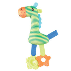 Rio giraffe pluche groen kauwring 26 cm puppy speelgoed animallparadise AP-ZO-480163 VER Pluche voor honden