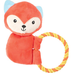 animallparadise Maxou rope plush 18 cm orange toy for puppies Peluche pour chien