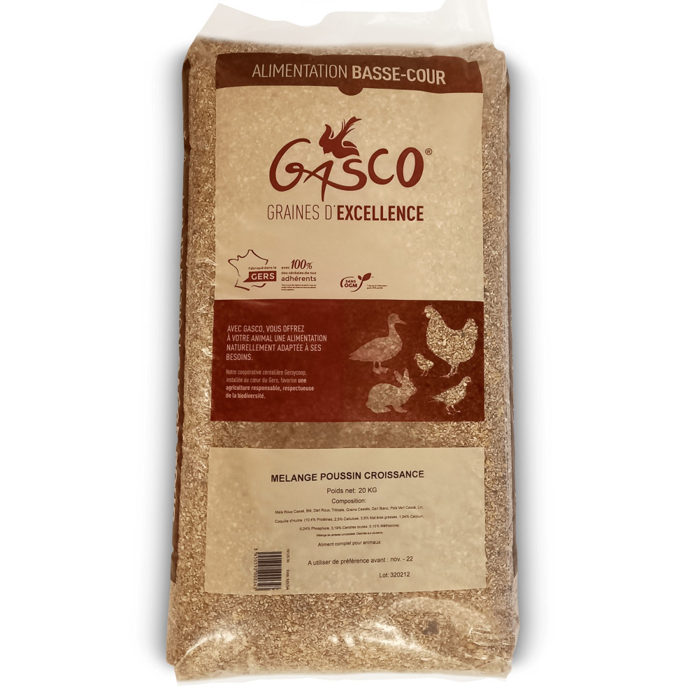 Gasco 20 kg growth chick mix, backyard feed Food