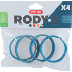 4 pierścienie łączące rurki Rody kolor niebieski rozmiar ø 6 cm dla gryzoni ZO-206033 zolux