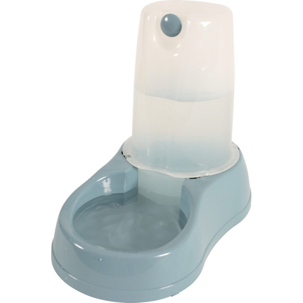 ZO-474304BAC Stefanplast Dispensador de agua de 1,5 litros, plástico azul, para perro o gato Dispensador de agua, alimentos