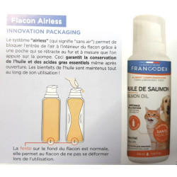 FR-170389 Francodex Aceite de salmón para perros y gatos, botella de 200 ml. Complemento alimenticio
