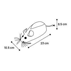 Grzechocząca myszka ø 10,5 cm x 23 cm zabawka dla kota FL-561362 Flamingo
