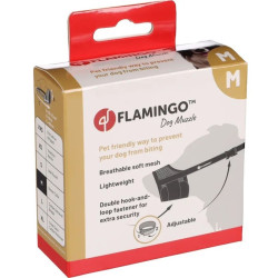 Zwarte zachte nylon muilkorf maat M Flamingo FL-522109 Snuit