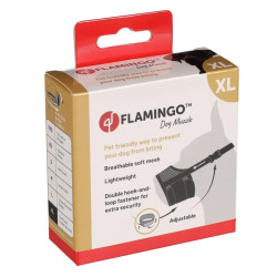 Zwarte zachte nylon muilkorf maat XL Flamingo FL-522111 Snuit