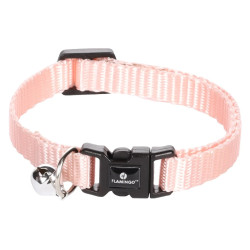 AP-FL-1031200 animallparadise Collar ajustable de 19 a 30 cm. color rosa claro con cascabel. para gato Collar
