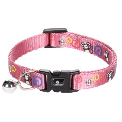 animallparadise Adjustable collar from 20 to 35 cm. pink color. ZIGGI with mouse motif. for cats Necklace