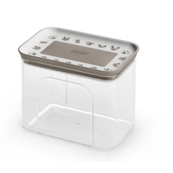 Stefanplast Hermetische Leckerli-Dose taupe 1.2 Liter für Hund oder Katze ZO-474362TAU Aufbewahrungsbox für Lebensmittel