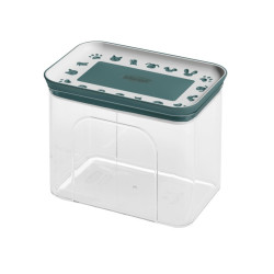 Caixa hermética verde de 1,2 litros para cães e gatos ZO-474362VER Caixa de armazenamento de alimentos