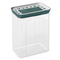 Stefanplast Hermetische grüne Leckerli-Box 2.2 Liter für Hund oder Katze ZO-474363VER Aufbewahrungsbox für Lebensmittel