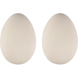 2 Ovo de manequim em gesso branco para galinha AP-FL-1033276 Acessório