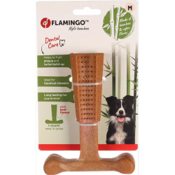 FL-522191 Flamingo Juguete para perros de bambú y nylon con tripa de buey Juguetes para masticar para perros