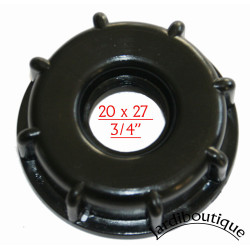 Interplast Pvc connection nut S60x6 tapped 3/4 (20/27) for IBC 1000 litres Aquaponics