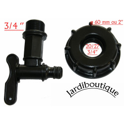 Interplast Connection S60x6 with tap and spigot for quick coupling IBC tank and accessories
