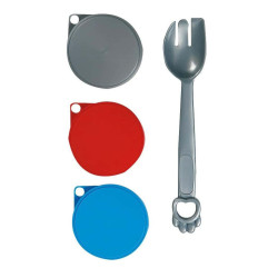 Flamingo 3 food lids for box ø 7,5 cm and spoon for cat food accessory