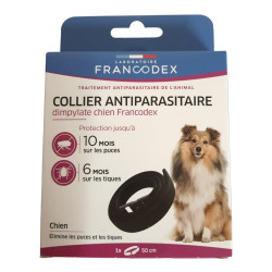 Francodex 1 Collier Antiparasitaire Dimpylate 50 cm noir Pour Chiens  collier antiparasitaire