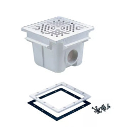 astralpool Square 210 mm x 210 mm main drain with ABS grille -00273 Bonde de fond