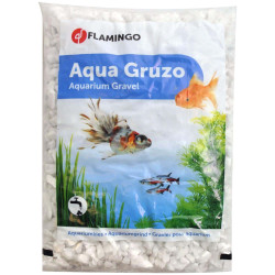 FLAMINGO Gravier Gruzo blanc 1 kg pour aquarium Sols, substrats