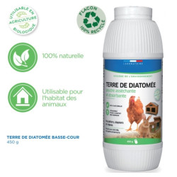 Diatomeeënaarde 450 g, drogend, absorberend voor kippenhokken, hokken, achtertuinen Francodex FR-170333 Behandeling