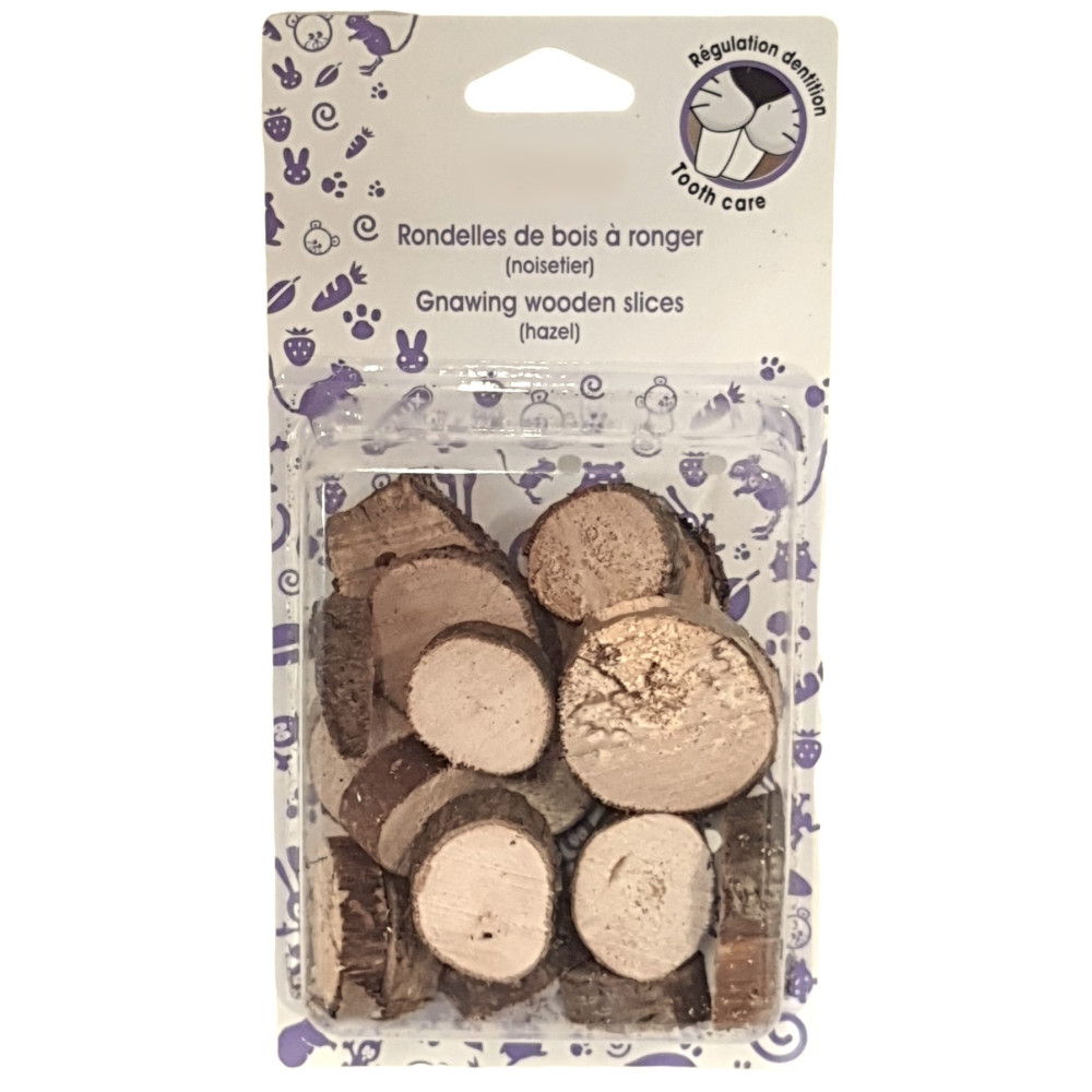 zolux Wooden gnawing discs for rodents Snacks and supplements