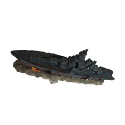 Barco naufragado 48,5 x 10 x h 19cm, Decoração de aquário FL-410250 Bateau