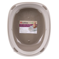 Flamingo Jota S taupe litter box 45 x 35 x 15 cm for cats Litter boxes