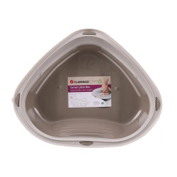 Flamingo Sadio S taupe angle litter box 49.5 x 39.5 x 17 cm for cats Litter boxes