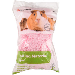 FLAMINGO Lit douillet fibre papier sachet de 90 gr couleur aléatoire pour rongeurs Lits, hamacs, nicheurs