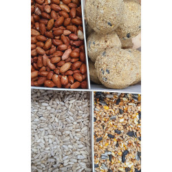 Zolux Seau Mix premium 4 variétés dont boule de graisses 3 kg pour oiseaux Nourriture