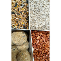 Misturar balde premium 4 variedades incluindo bola de 3 kg de gordura para aves ZO-171036 Alimentação