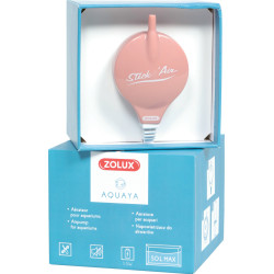 Zolux Bulleur aérateur 1.5w débit 18.6 L/h rose pour aquarium max 50 Litres Pompes à air