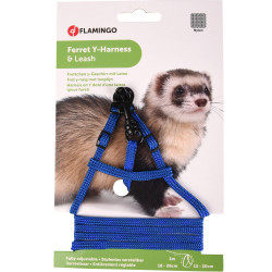 Flamingo 1 Y Harness for Ferret and Rat with 1 meter leash random color Collars, leashes, harnesses